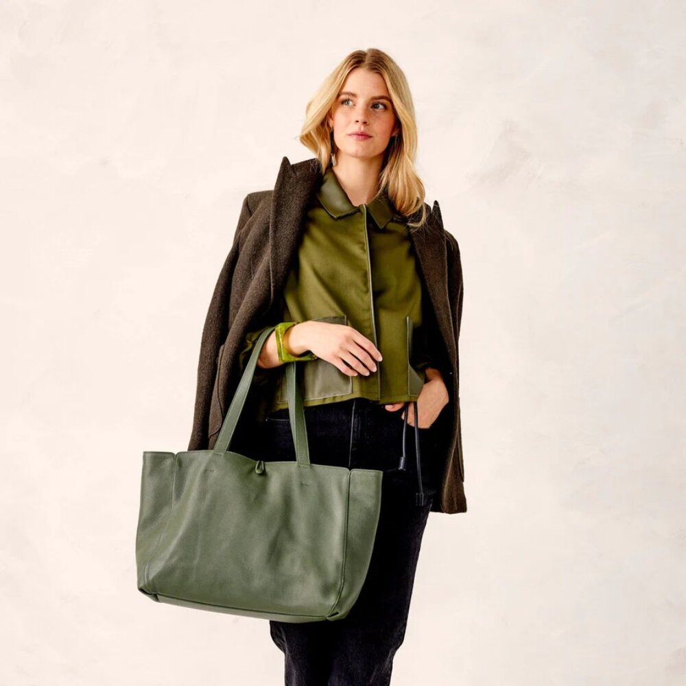 Vera Bradley Hathaway Tote Bag in Bronze Green - Picture 8 of 8